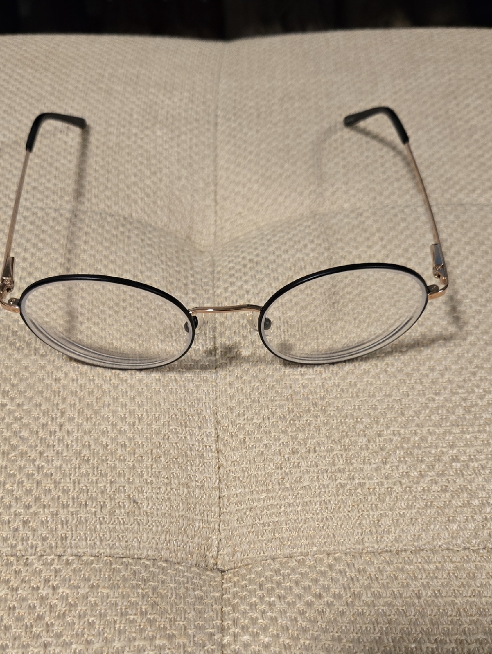 Womens Cosmopolitan Cooper Black & Rose Gold Oval Glasses - Classic Metal Frame